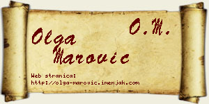 Olga Marović vizit kartica